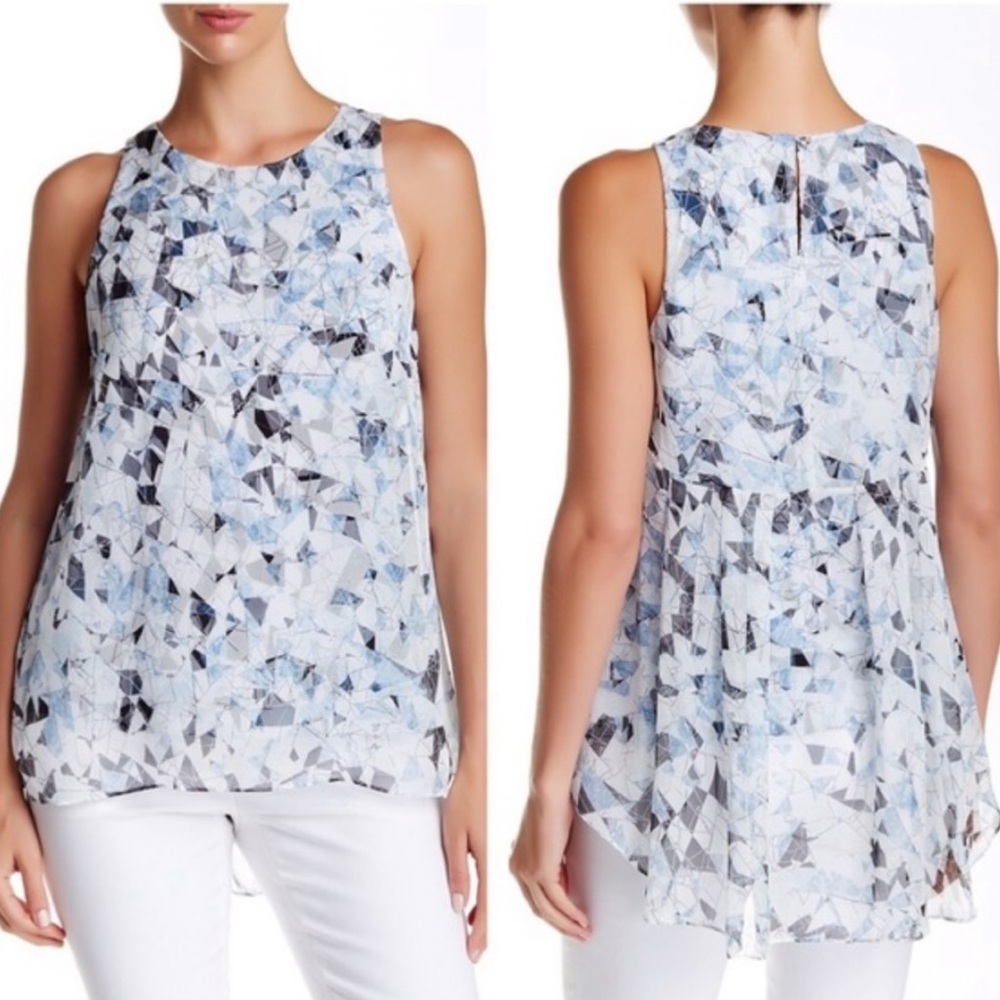 Vince Camuto Broken Prism Sleeveless Top